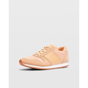 Club Monaco Women's Sneaker Zoe Runner Orange Leather Suede Shoes Size 42 US 11